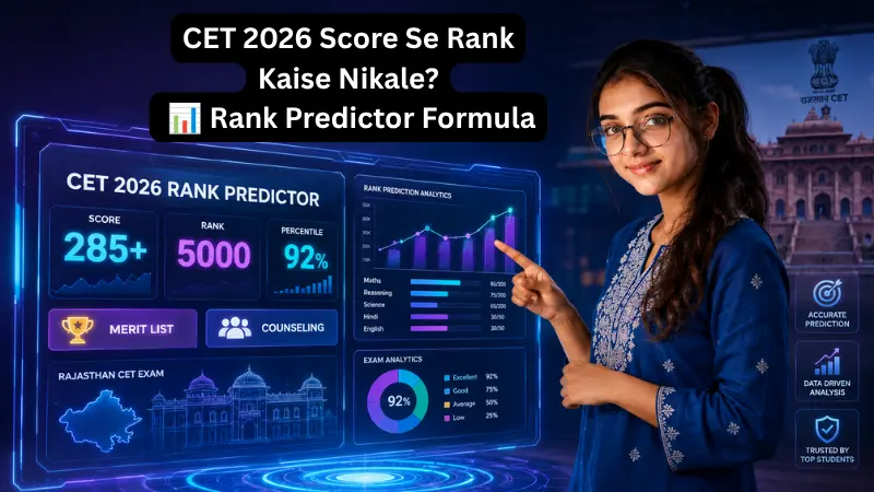 CET 2026 स्कोर से रैंक कैसे पता करें?